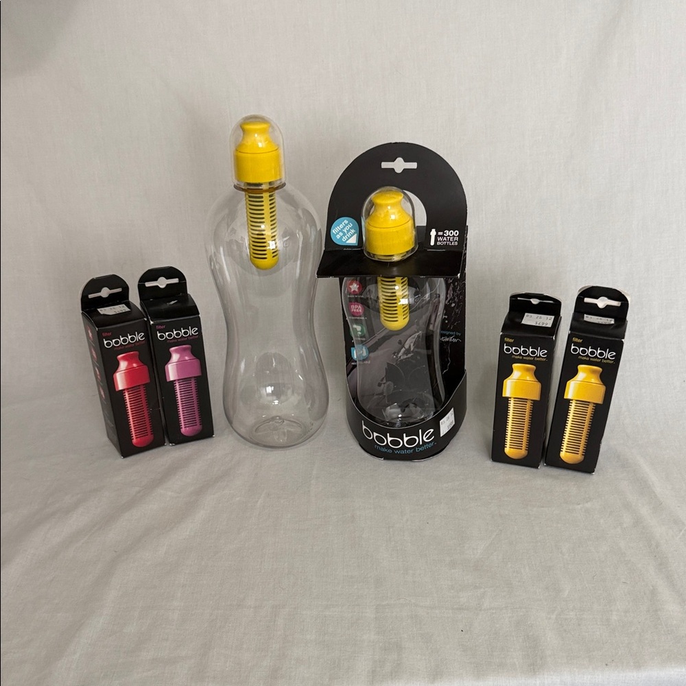 New Yellow Water Bottles with Extra Filters